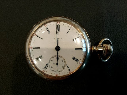 GOLD Elgin Working Pocket Watch, 18 size