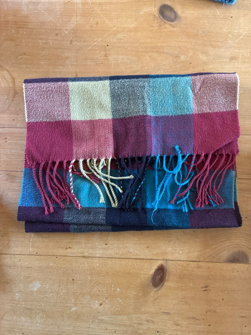 Soft plaid winter scarf