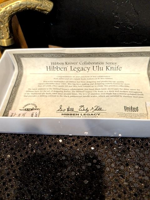 Hibben Legacy Ulu Knife And Leather Sheath