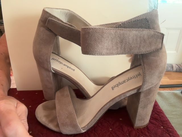Taupe Jeffrey Campbell Heels Stacked Heel, 7.5