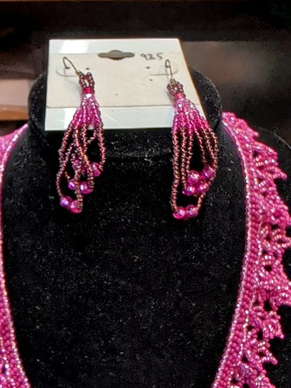Bead Earrings and Necklace set