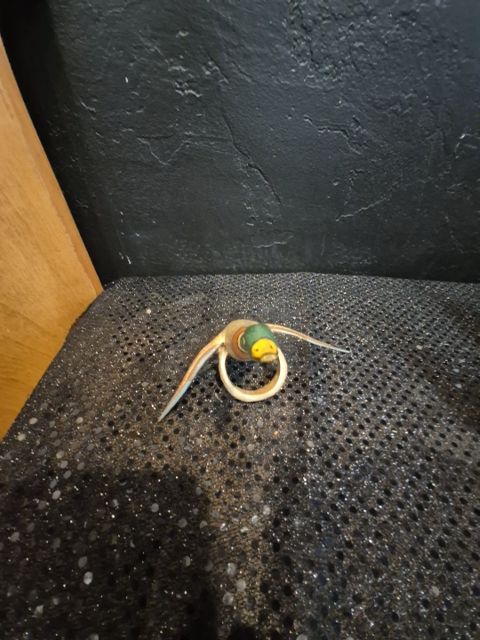 Hand-Carved Wooden Mallard Duck Napkin Ring, 5" × 2" × 5"
