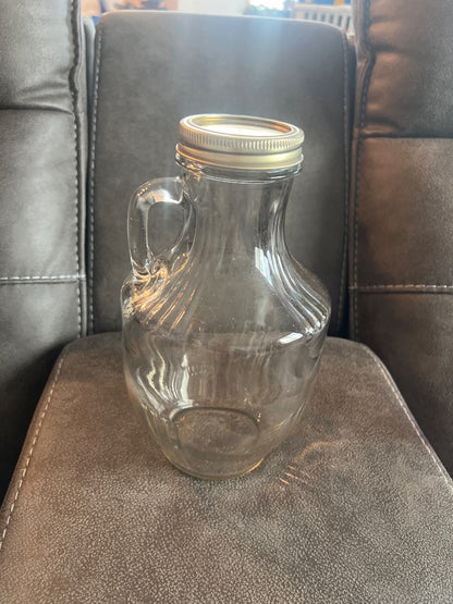 Vintage SPEAS Company Vinegar U-Sav-It Half Gallon Pitcher Jug Jar w/ Metal Lid
