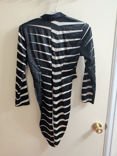 Black & White Handmade Striped Costume