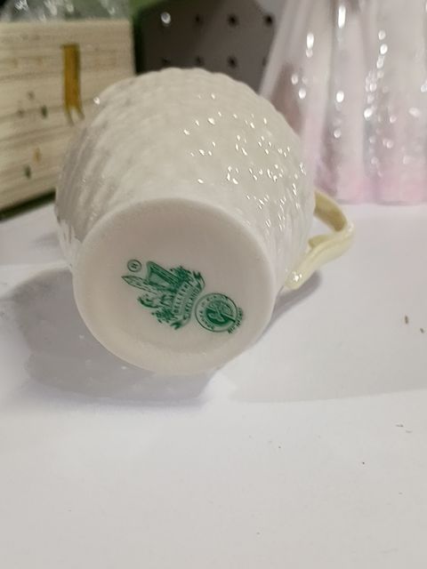 Belleek honeycomb small pitcher