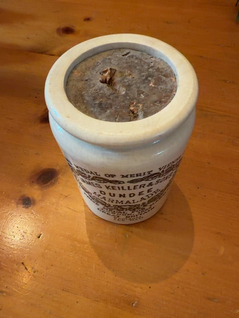 Antique stoneware marmalade croc