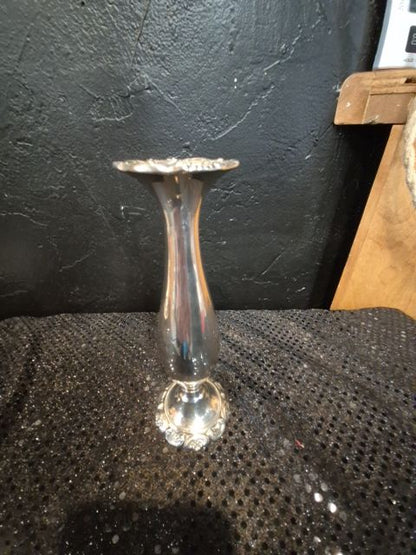 Baroque By Wallace 758 Silver Plated Bud Vase, 7"