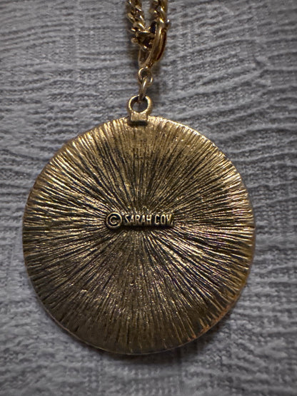 Sarah Coventry Red&Gold Medallion Necklace