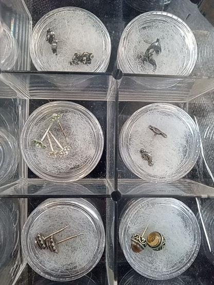 Various sterling silver stud earrings