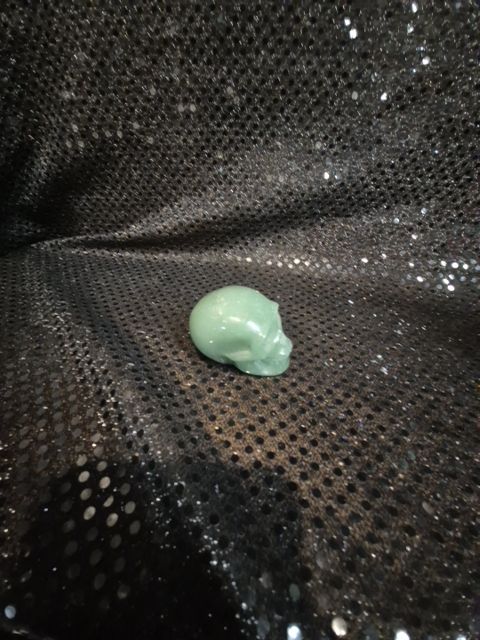 Green  Adventurine Skull Sculputre, 1.5"