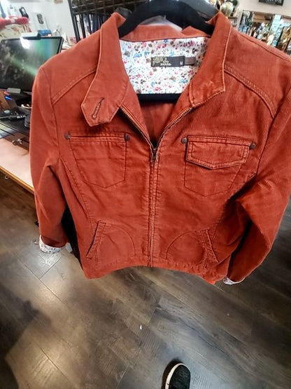 Burnt Orange Prana Corduroy Jacket, M