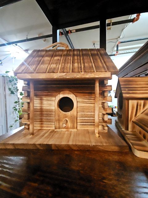 Wooden bird house
