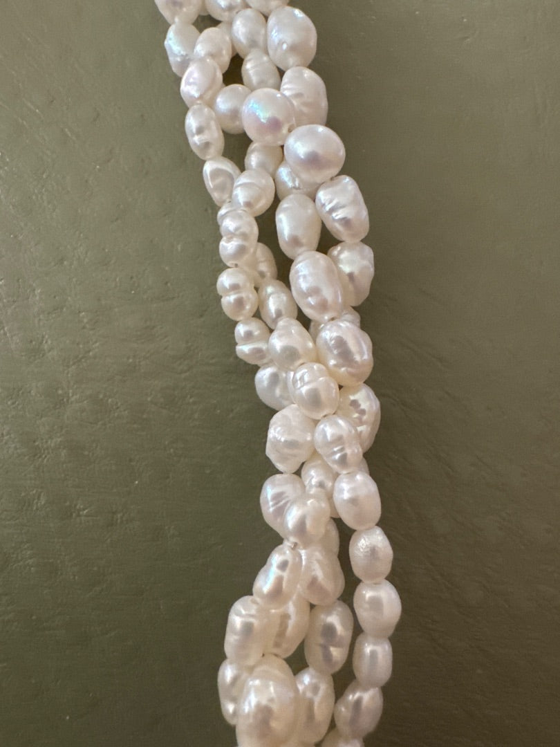3 strand freshwater pearl choker