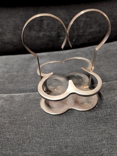 antique silverplate salt and pepper or condiment caddy.