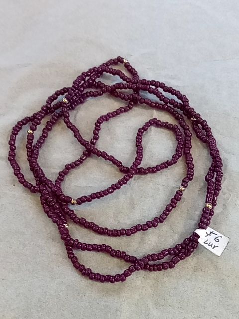Purple  Long beaded necklace