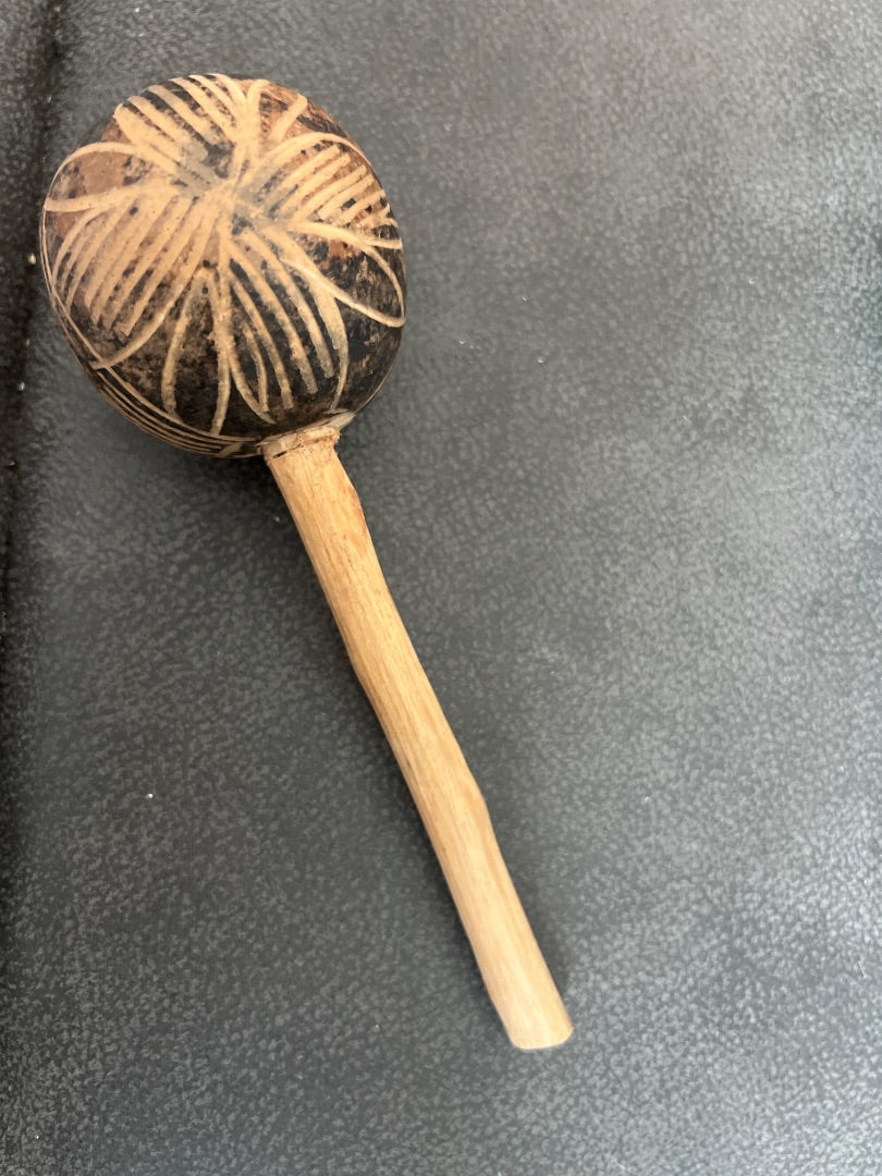 Vintage, hand-carved maracas