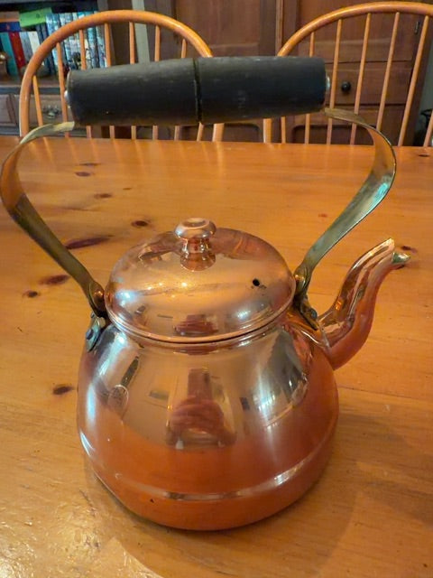 Vintage copper tea kettle