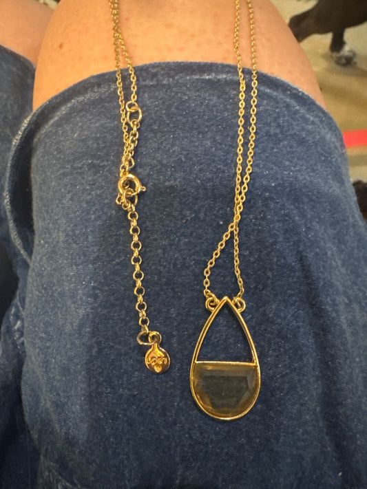 Ann Taylor Loft Golden Tear-Drop Necklace