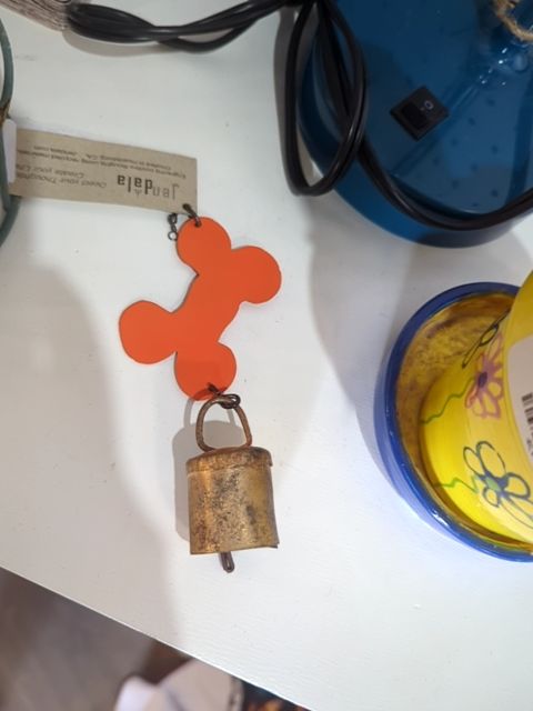 #101 Dog bone bell Charm