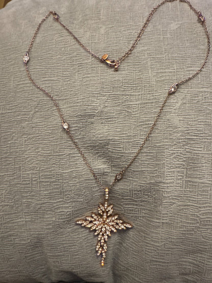 Rose gold star rhinestone set