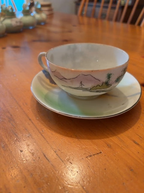 Vintage hand painted Japanese porcelain set