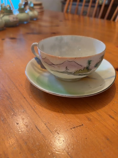Vintage hand painted Japanese porcelain set