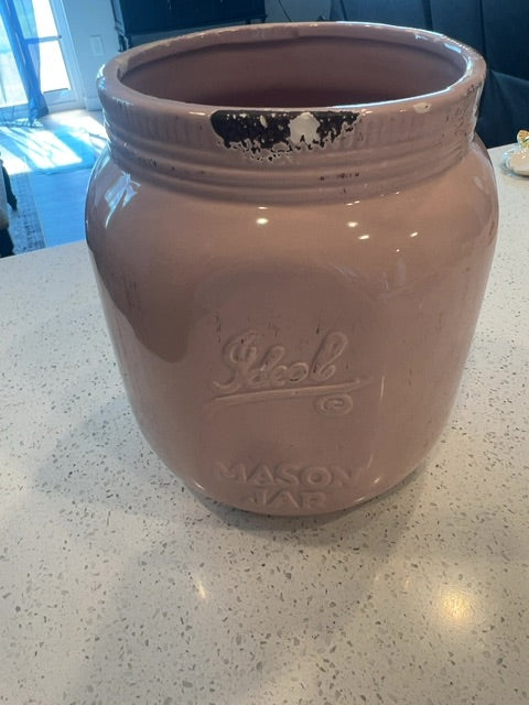 Ceramic Ideal Mason Jar Utensil Crock