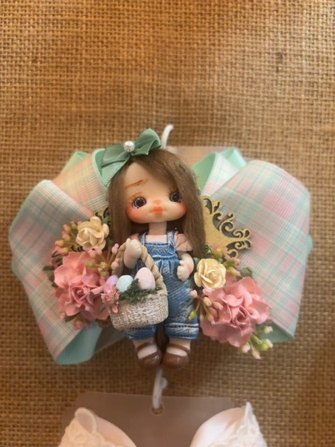 MysticalCreationsByMaira Handcrafted Clay doll bow