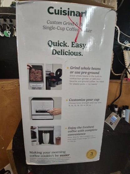 Cuisinart Custom Grind & Brew Single Cup Coffee Maker