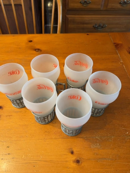 Vintage coca-Cola frosted glass