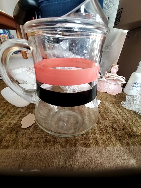 Mcm stripped tea pitcher