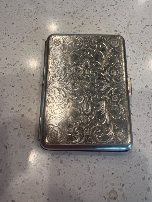 Vintage flat cigarette case