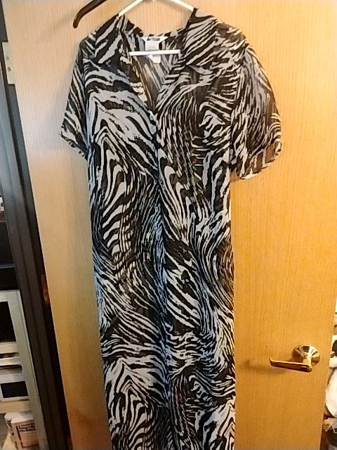 Sheer black and white Zebra Nina Piccalino Sheer black & white zebra print dress, 14