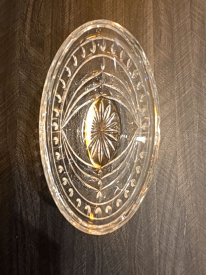 Waterford crystal dish, 7" x 4"