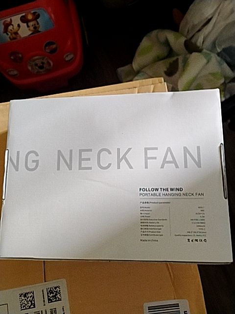 White  Follow The wind Hanging Neck Fan