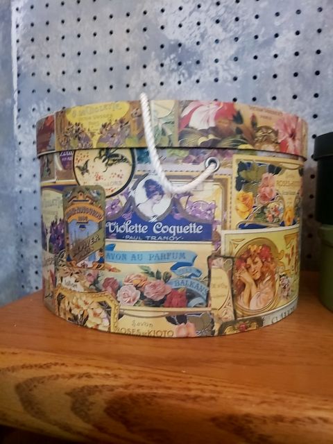 Round Box with Stamps