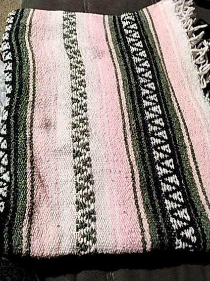 Mexican Serape Blanket, Approximately Twin Size