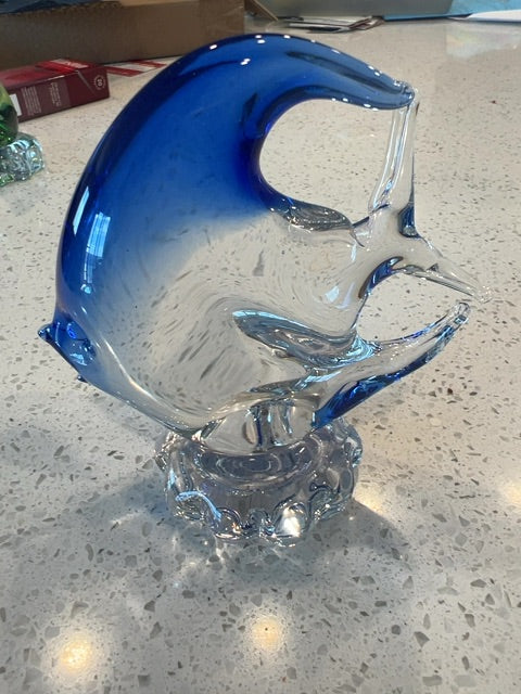 Glass fish paperweight