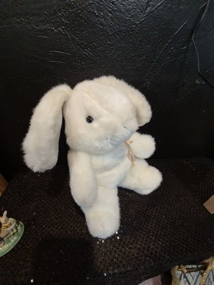 White  Rabbit Plushie, 10"