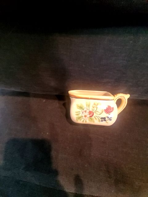 Yellow Made in Japan Porcelain Creamer, 3" × 2"