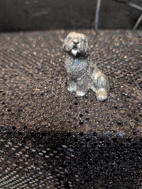Pewter Old English Sheepdog Vintage
