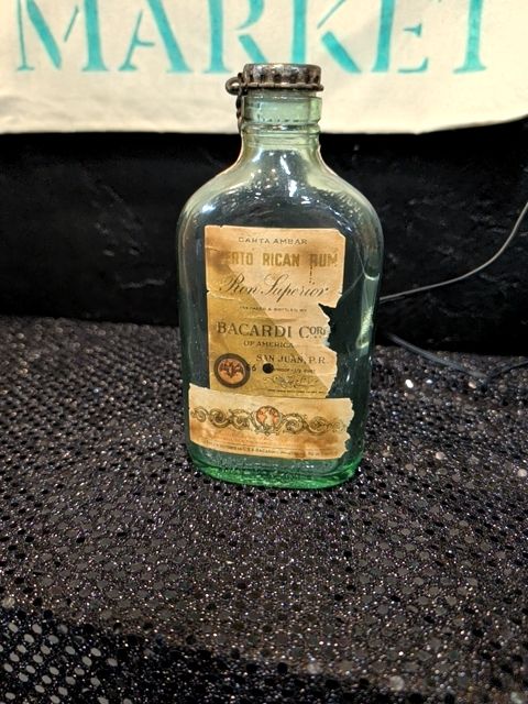 Vintage Bacardi Bottle