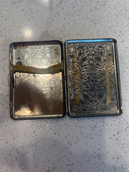 Vintage flat cigarette case