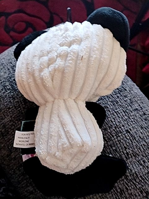 Black & White Trusty Pup (Worldwide Inc) Panda Dog Toy, Approximately 6-8 Inches