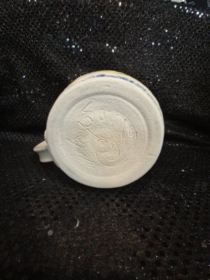 Signed Melony Sawyer Bumblebee Ceramic Mug, 4.5" × 4"