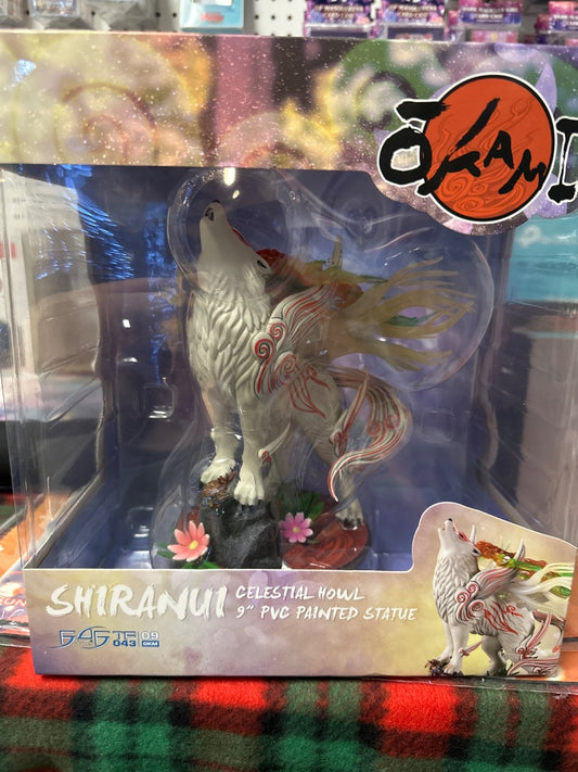 Okami Shiranui Celestial Howl Statue, 12 x 12 x 10