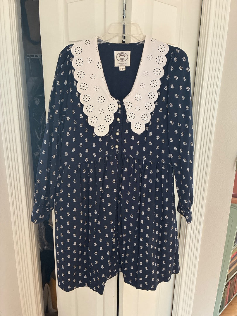 Laura Ashley/Joanie blue collared dress, 12