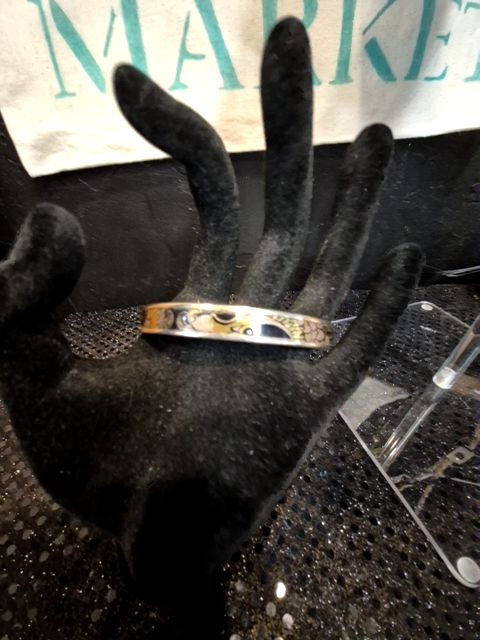 Black & Silvertone Laurana Bracelet, 2.75"