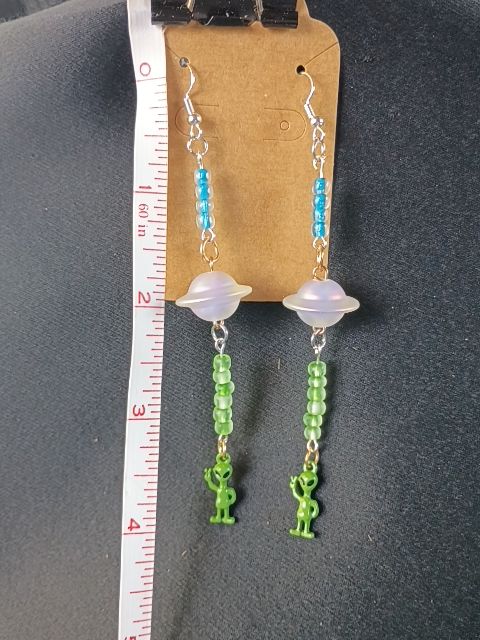 Alien Dangle Earrings Jewelry