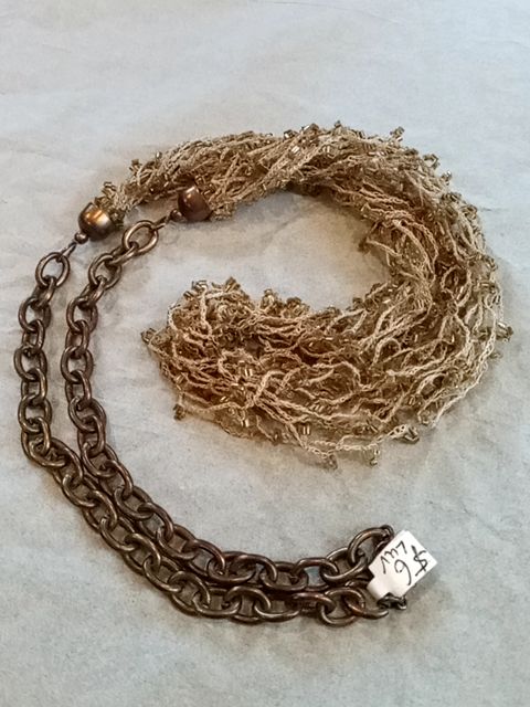 Beige  Beaded multistrand necklace
